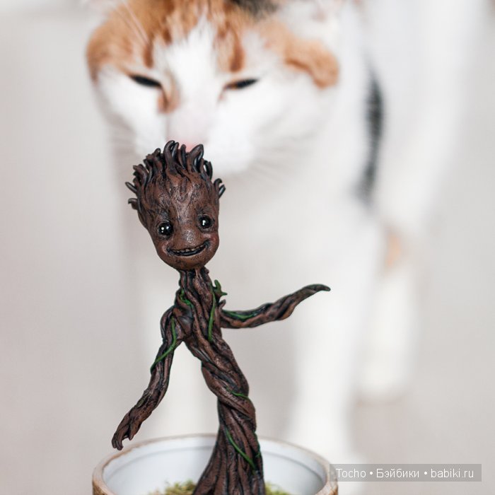 Еще один малыш Грут — Лепка авторских игрушек и папье (фото 7)