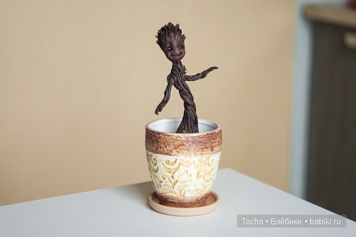 Еще один малыш Грут — Лепка авторских игрушек и папье