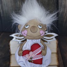 Ангелок-февралёк, текстильная кукла