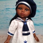 Хочу на море! Комплект в морском стиле для кукол Паола Рейна 35 см