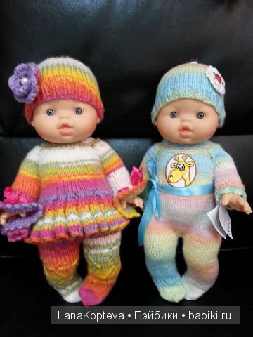 вязаный комплект на куклу Горди