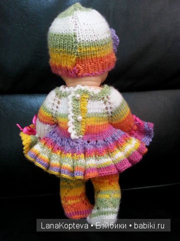 вязаный комплект на куклу Горди
