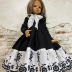 Платье  для кукол формата  Kaye Wiggs  MSD и подобных куколок ( 43-46 см )
