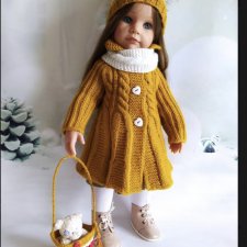 Вязаный комплект для кукол формата Готц и Медовушек. 50 см