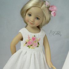 Платье для кукол Little Darling,13" коллекция "Розы"