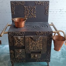 Кукольная плита под винтаж, имитация чугуна