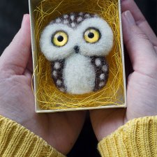 Совушка брошь