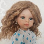 Парик натуральный на куклу Паола Рейна 21см