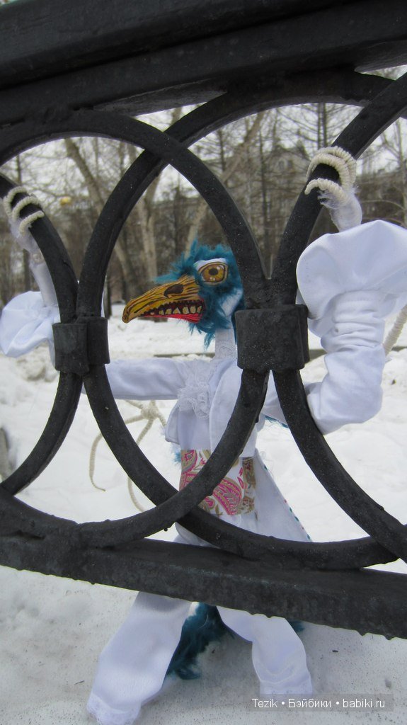 Инквитор Клювокрыл — Текстильные игрушки и примитивы: кофейные