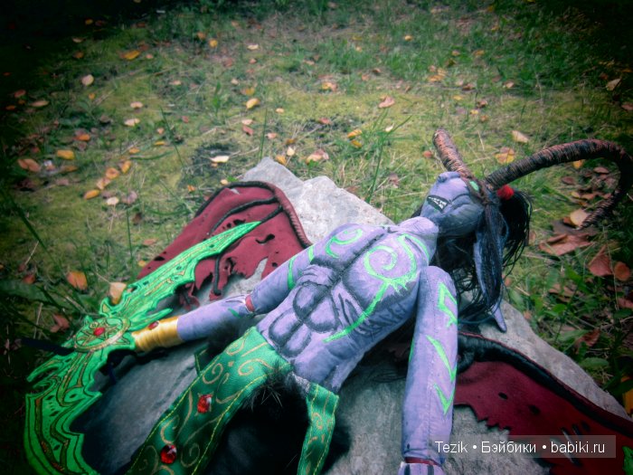 Иллидан Ярость бури. Warcraft. World of Warcraft. Кукла из ткани (фото 9)