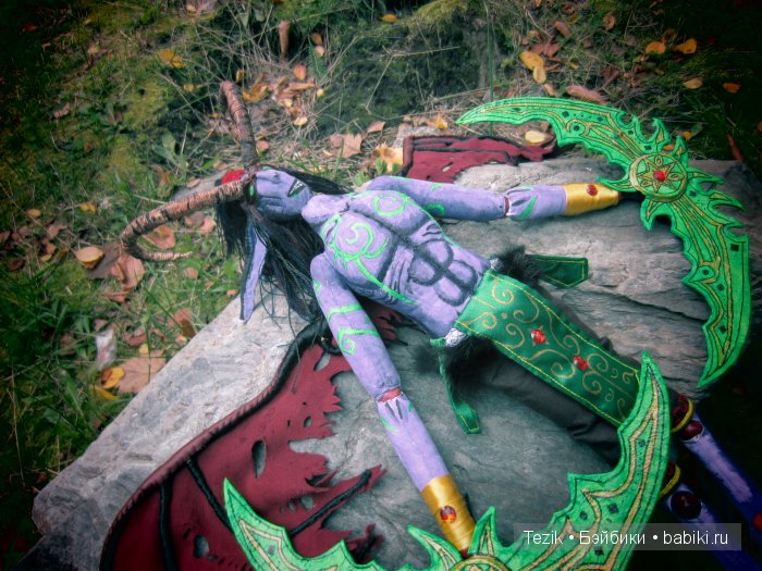 Иллидан Ярость бури. Warcraft. World of Warcraft. Кукла из ткани (фото 10)