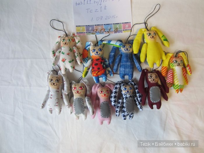 Смешные зайцы. Куклы из ткани