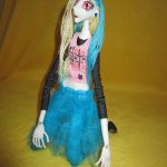 Эмо по имени Лиза. Кукла из ткани