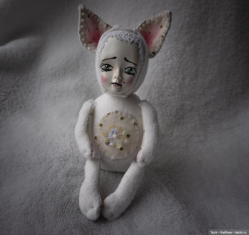 Белый котенок — Авторские куклы Тедди (фото 7)