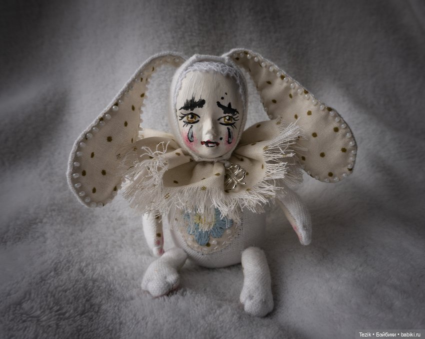 Белый зайка — Авторские мишки Тедди и друзья: фото (фото 2)