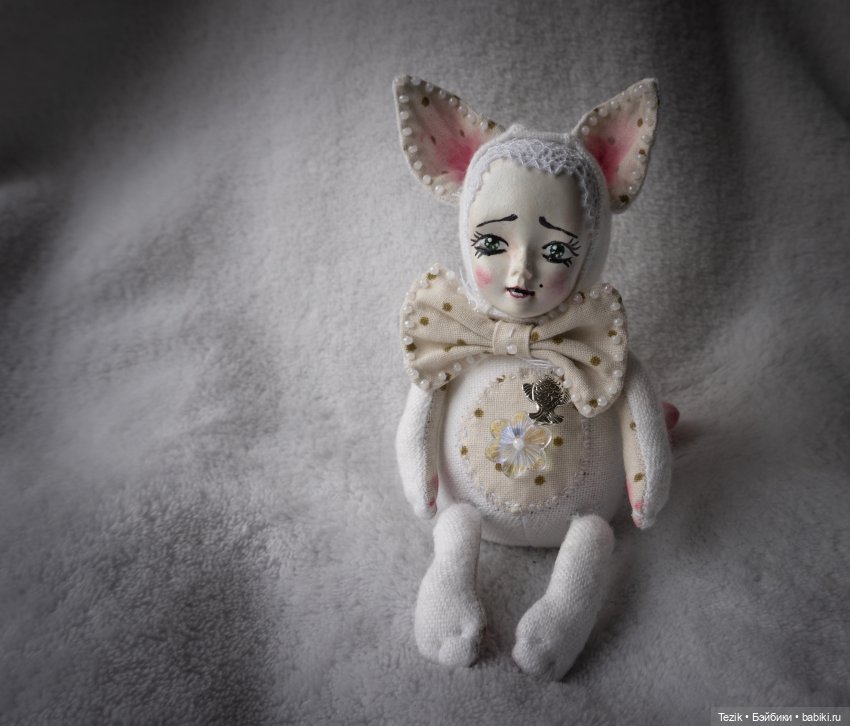 Белый котенок — Авторские куклы Тедди (фото 2)