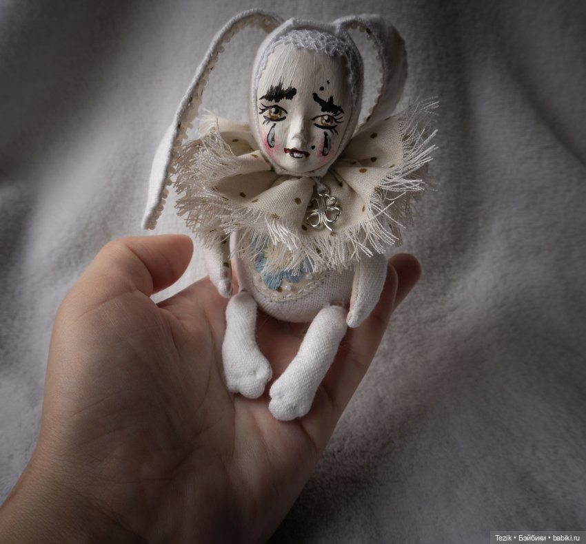 Белый зайка — Авторские мишки Тедди и друзья: фото (фото 4)