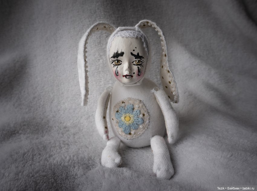 Белый зайка — Авторские мишки Тедди и друзья: фото (фото 6)