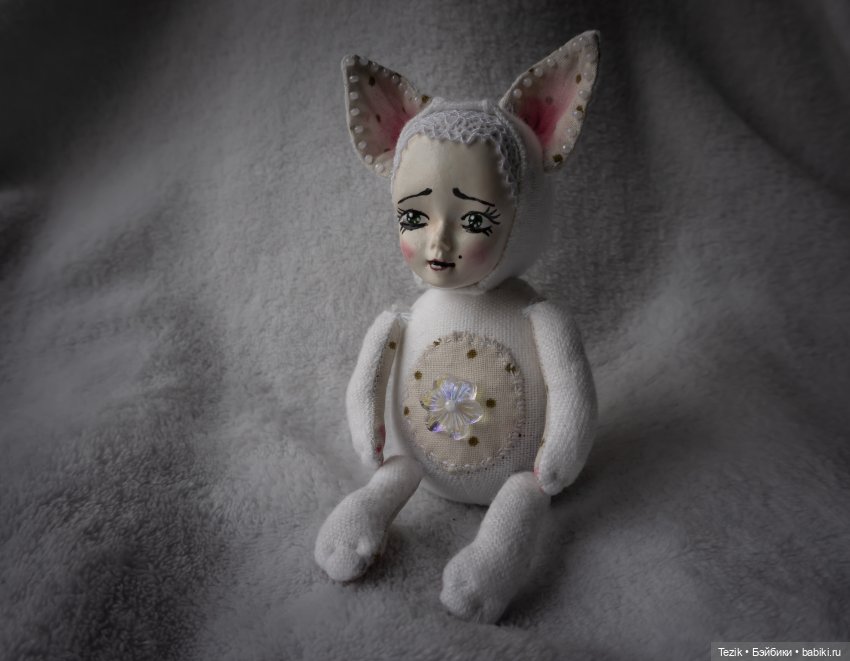Белый котенок — Авторские куклы Тедди (фото 8)