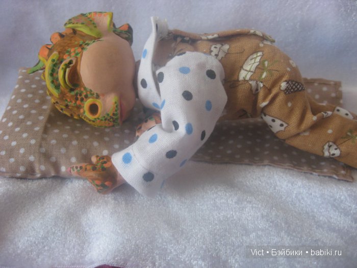 Крепко спит малыш — Лепка авторских кукол: полимерная глина (фото 5)