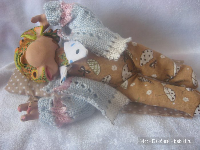 Крепко спит малыш — Лепка авторских кукол: полимерная глина (фото 6)