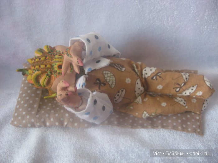 Крепко спит малыш — Лепка авторских кукол: полимерная глина (фото 2)