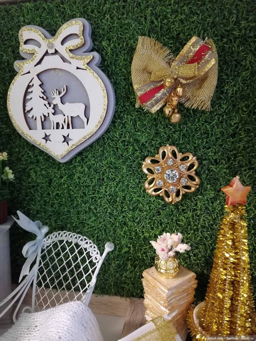 Новогодние украшения в кукольном домике (фото 5)