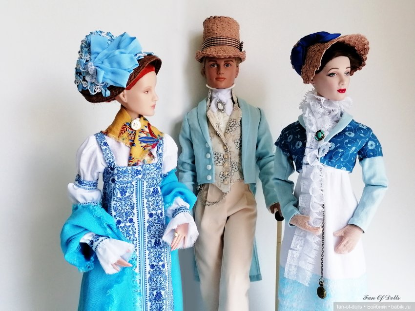 Пасторальные костюмы в стиле ампир для него и для нее (фото 7)