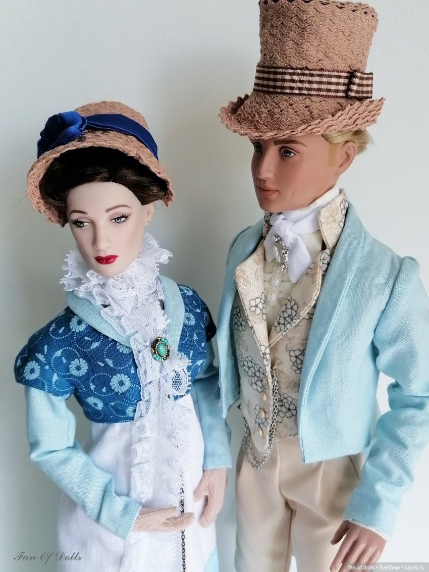 Пасторальные костюмы в стиле ампир для него и для нее (фото 6)