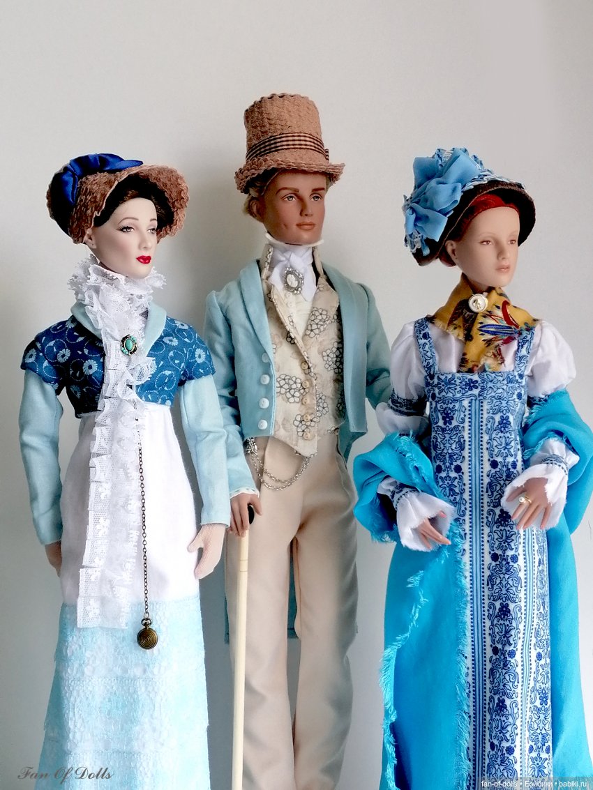 Пасторальные костюмы в стиле ампир для него и для нее (фото 10)