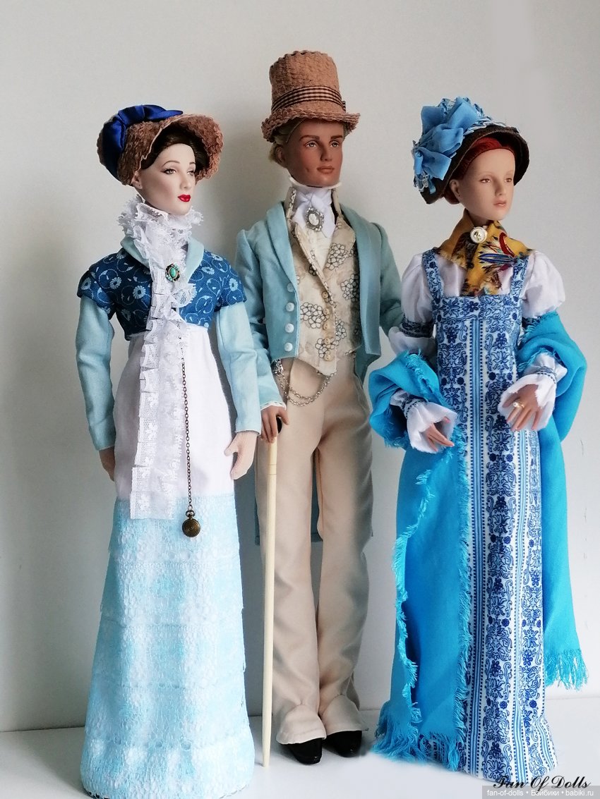 Пасторальные костюмы в стиле ампир для него и для нее (фото 9)