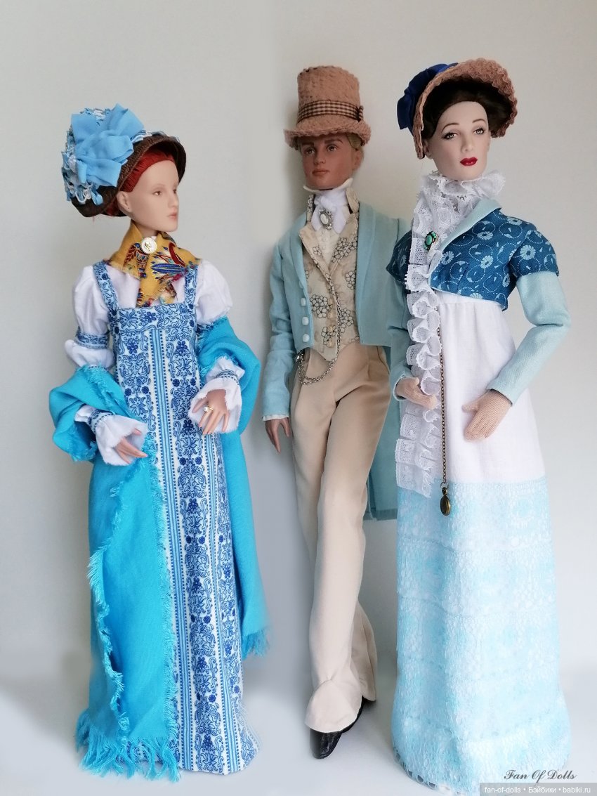 Пасторальные костюмы в стиле ампир для него и для нее (фото 5)