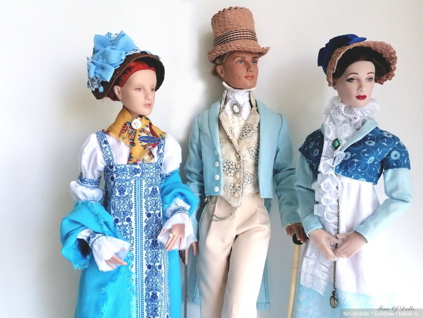 Пасторальные костюмы в стиле ампир для него и для нее (фото 8)