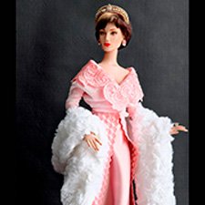 Вечерний наряд "Розовый жемчуг" для кукол Роберта Тоннера