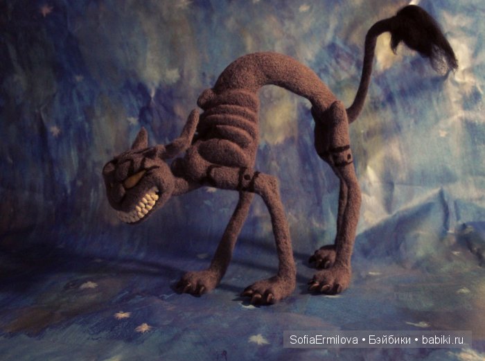 Чеширские коты — Игрушки в смешанной технике (мех и глина): Арт (фото 3)