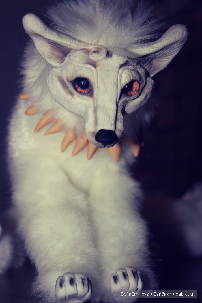 Лисы для Ирины — Игрушки в смешанной технике (мех и глина): Арт (фото 7)