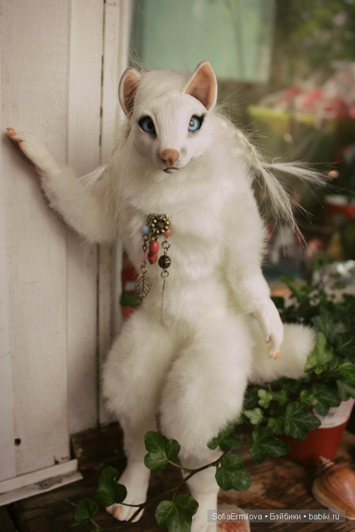 Антро-волчица, игрушка ручной работы (фото 6)