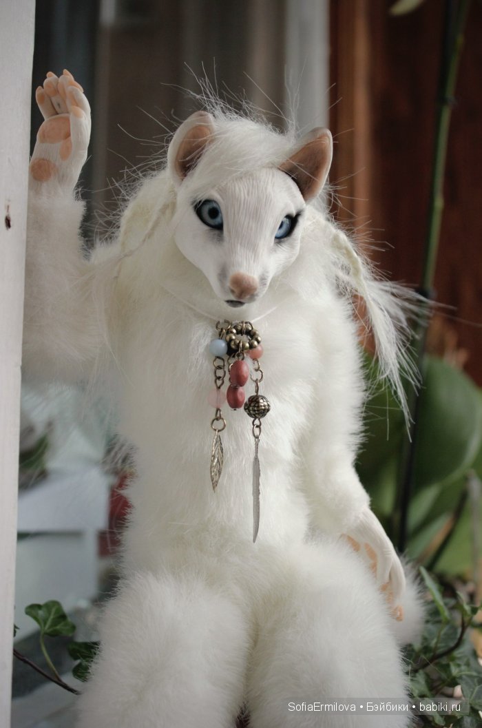 Антро-волчица, игрушка ручной работы (фото 4)