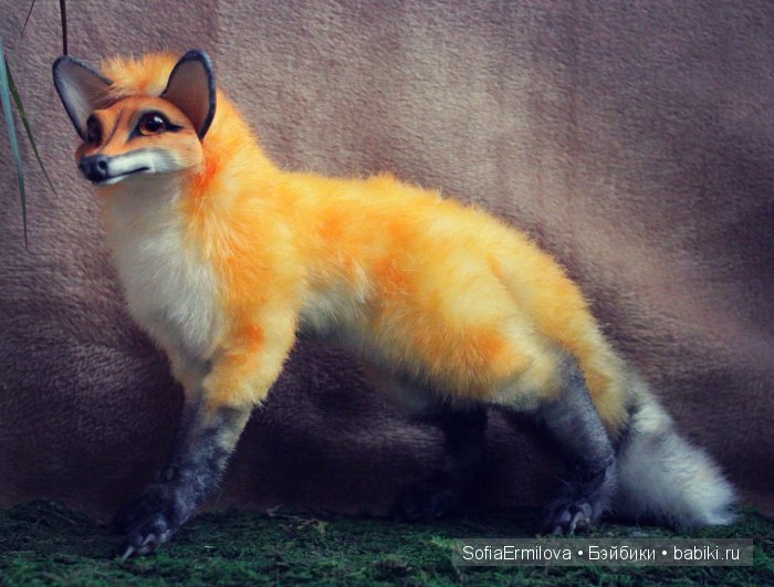 Игрушки в смешанной технике (мех и глина): Арт (фото 7)