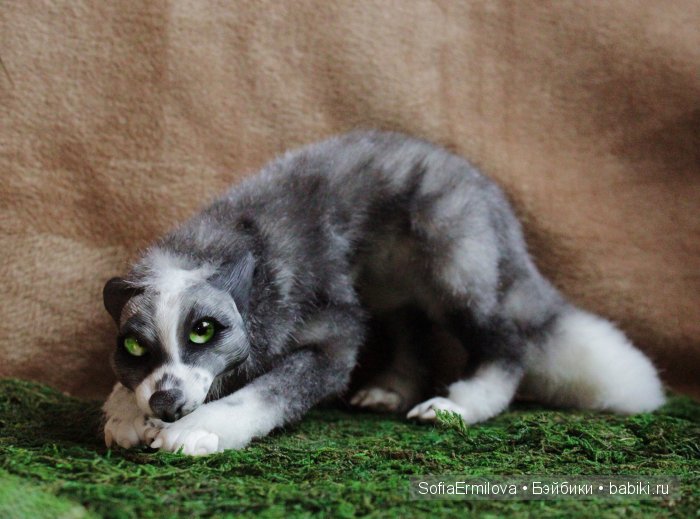 Игрушки в смешанной технике (мех и глина): Арт (фото 5)