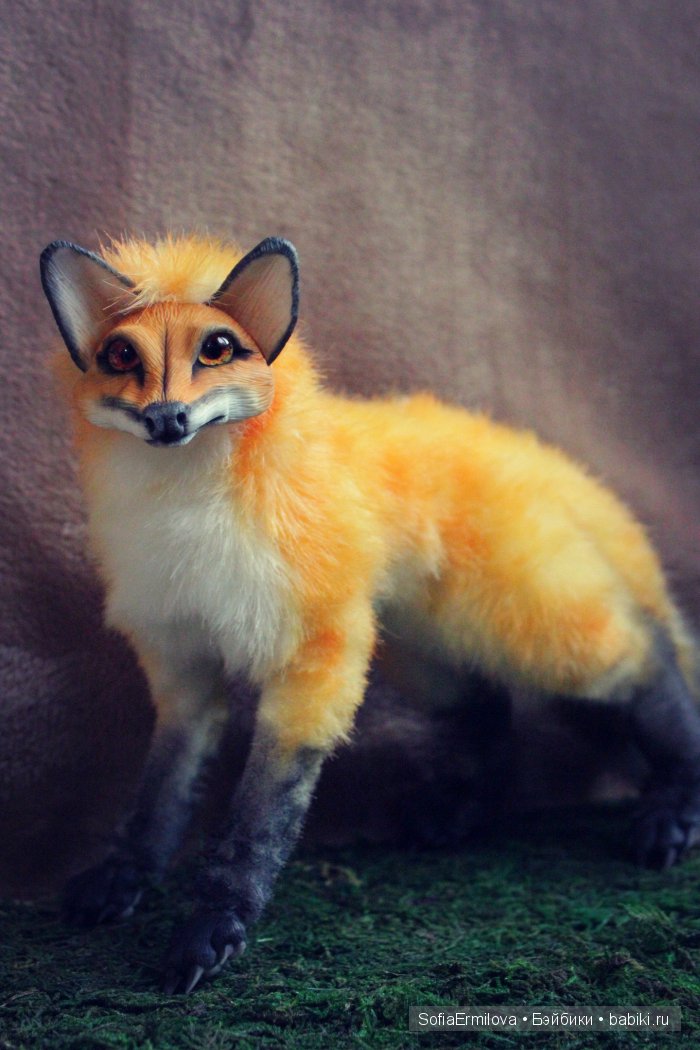 Игрушки в смешанной технике (мех и глина): Арт (фото 9)