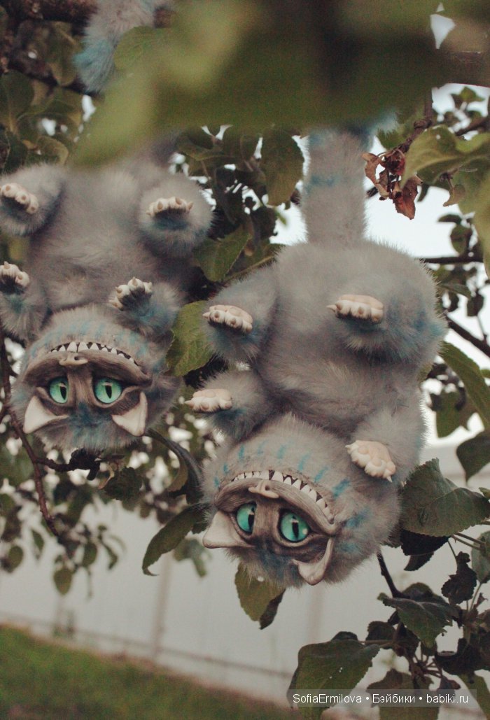 Чеширские коты — Игрушки в смешанной технике (мех и глина): Арт (фото 10)