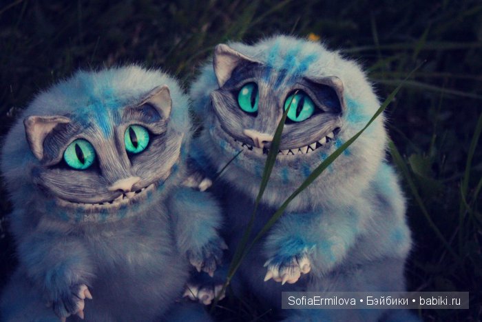 Чеширские коты — Игрушки в смешанной технике (мех и глина): Арт (фото 5)