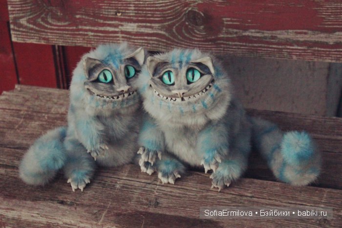 Чеширские коты — Игрушки в смешанной технике (мех и глина): Арт (фото 6)