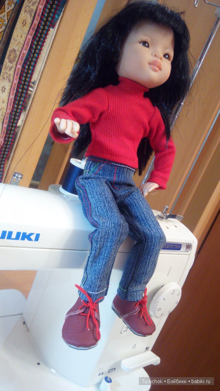 Джинсики на куклу Паола Рейна. Мастер класс