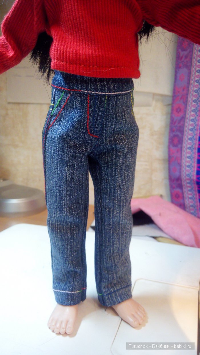 Джинсики на куклу Паола Рейна. Мастер класс