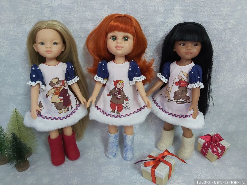 Рождественские зарисовки. Коллекция для разных кукол. Часть 1