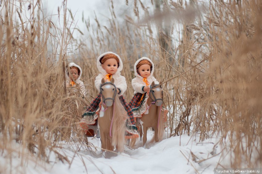 Творческий фото проект "Три белых коня" Фотосессия кукол готц Исла