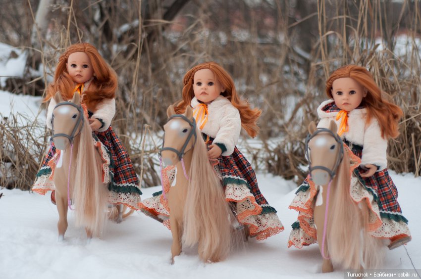 Творческий фото проект "Три белых коня" Фотосессия кукол готц Исла