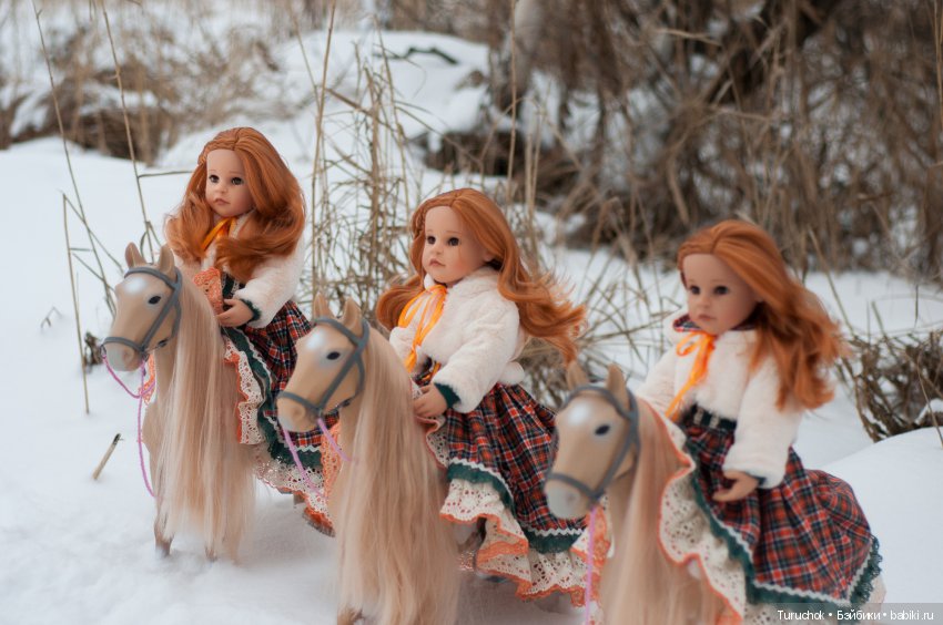 Творческий фото проект "Три белых коня" Фотосессия кукол готц Исла